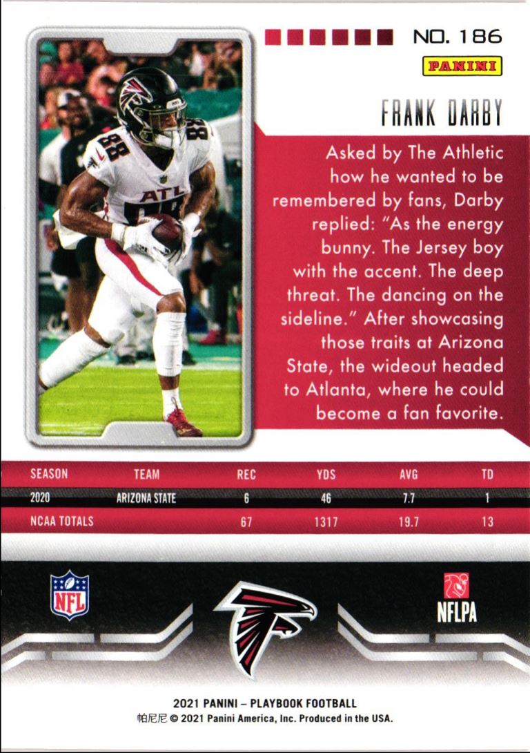 2021 Panini Playbook Red Frank Darby