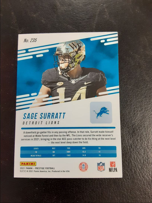 2021 Panini Prestige Sage Surratt