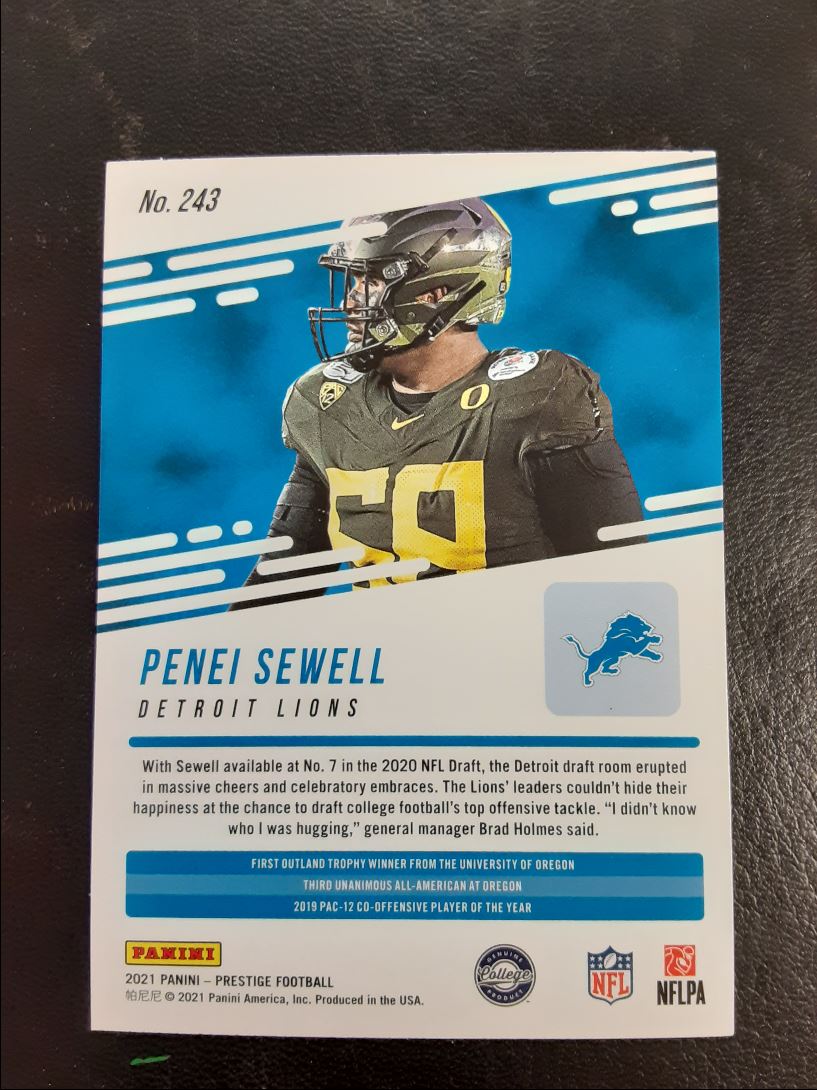 2021 Panini Prestige Penei Sewell