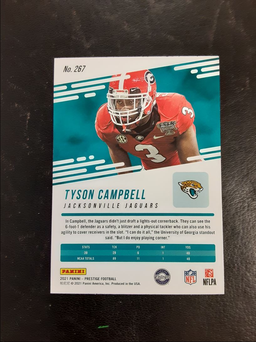 2021 Panini Prestige Tyson Campbell