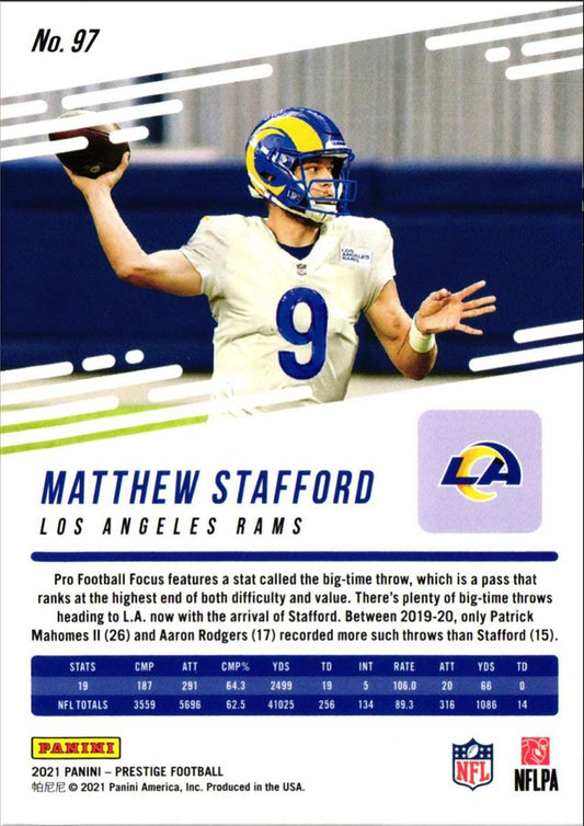 2021 Panini Prestige Matthew Stafford