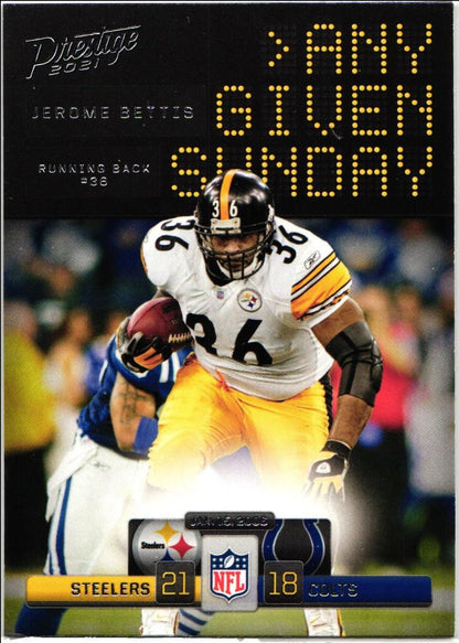 2021 Panini Prestige Any Given Sunday Jerome Bettis