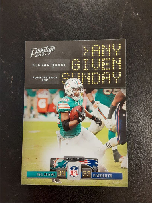 2021 Panini Prestige Any Given Sunday Kenyan Drake