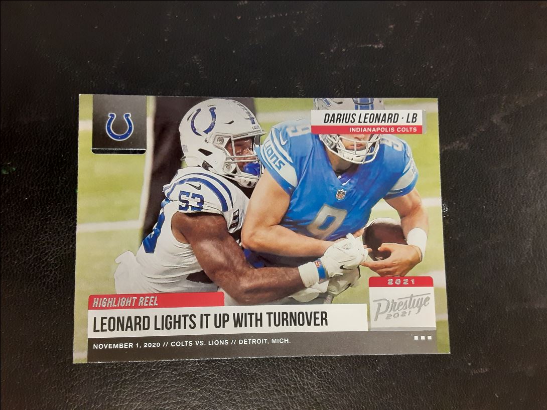 2021 Panini Prestige Highlight Reel Darius Leonard