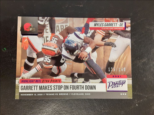 2021 Panini Prestige Highlight Reel Myles Garrett