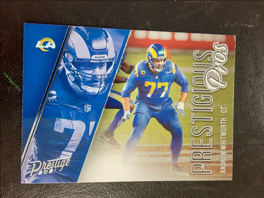 2021 Panini Prestige Prestigious Pros Andrew Whitworth