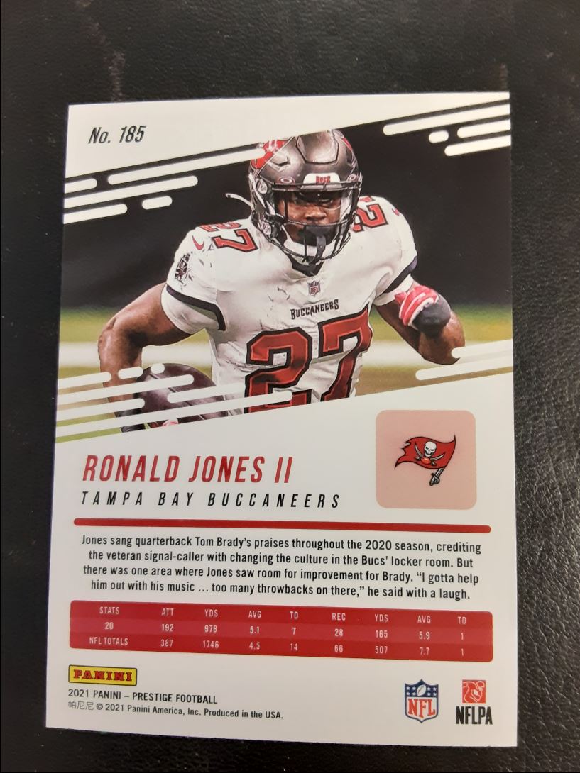 2021 Panini Prestige Xtra Points Astral Ronald Jones II