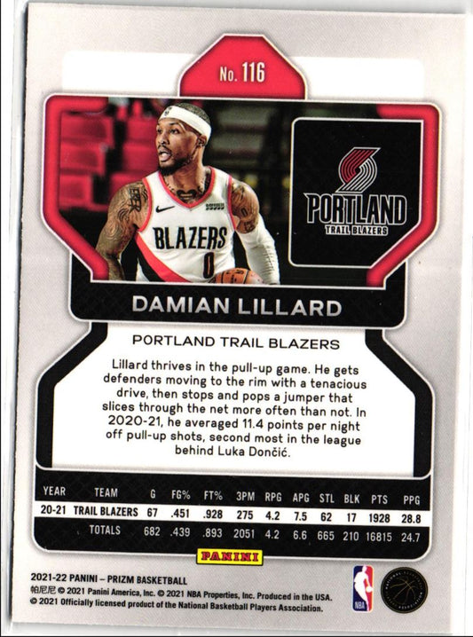 2021 Panini Prizm Damian Lillard