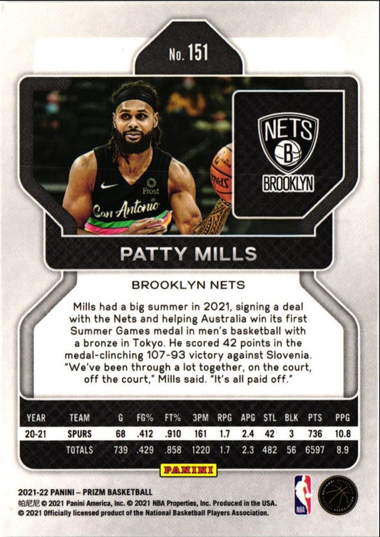 2021 Panini Prizm Patty Mills