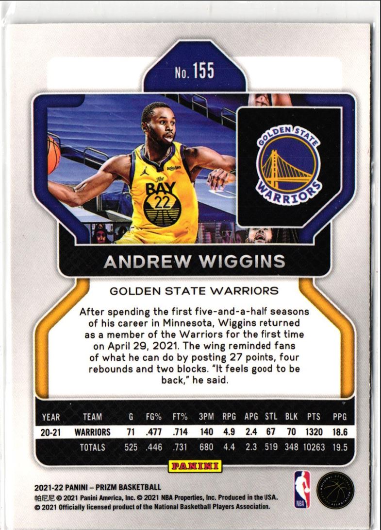 2021 Panini Prizm Andrew Wiggins