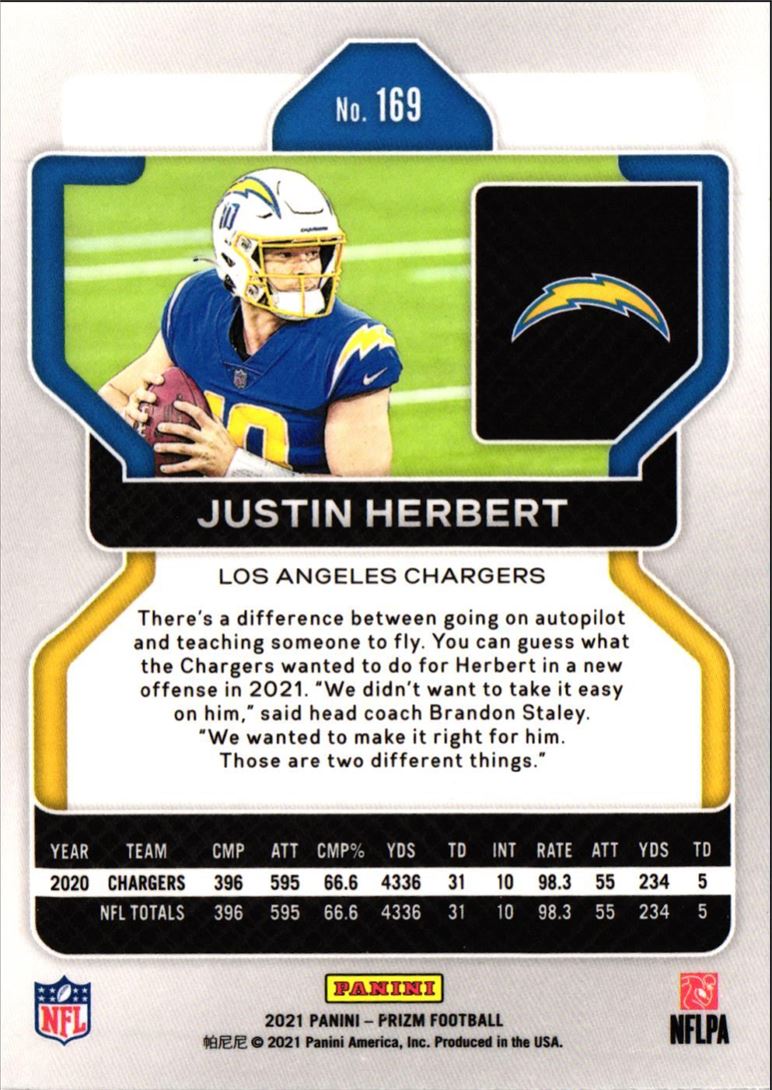 2021 Panini Prizm Justin Herbert