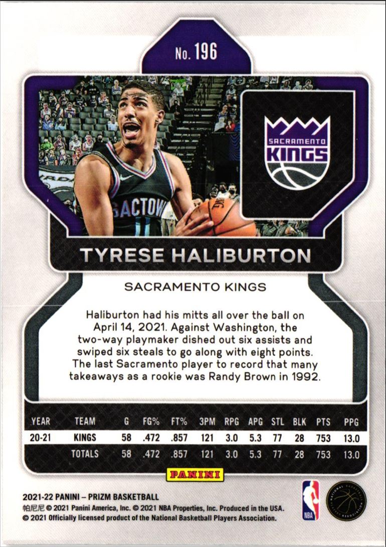 2021 Panini Prizm Tyrese Haliburton