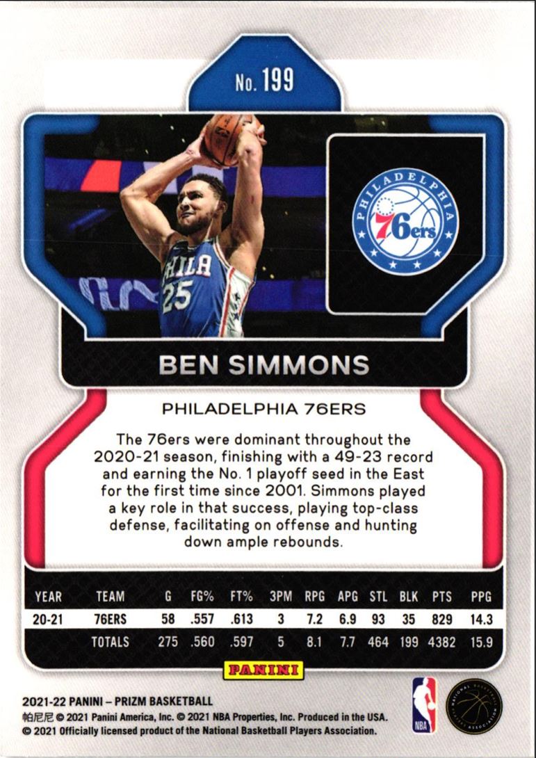 2021 Panini Prizm Ben Simmons