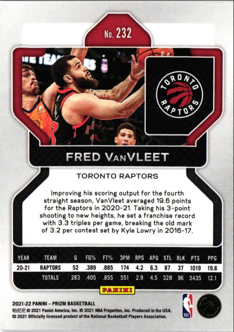 2021 Panini Prizm Fred VanVleet