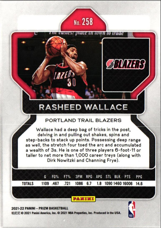 2021 Panini Prizm Rasheed Wallace