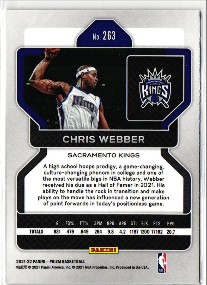 2021 Panini Prizm Chris Webber