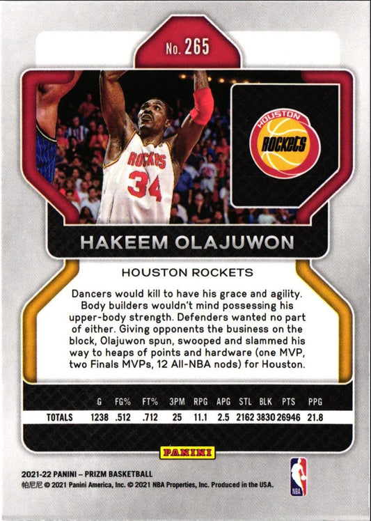 2021 Panini Prizm Hakeem Olajuwon