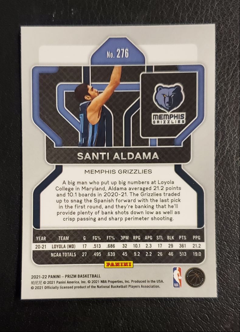 2021 Panini Prizm Santi Aldama