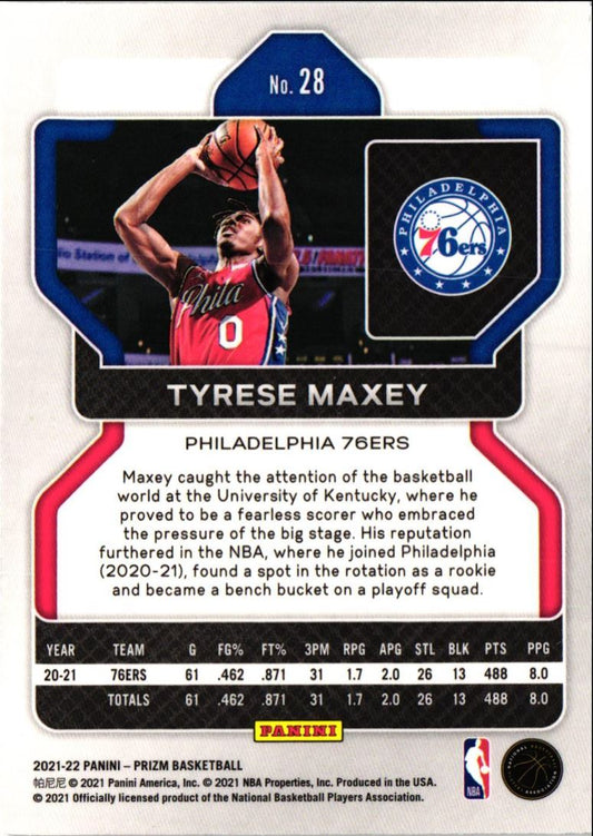 2021 Panini Prizm Tyrese Maxey