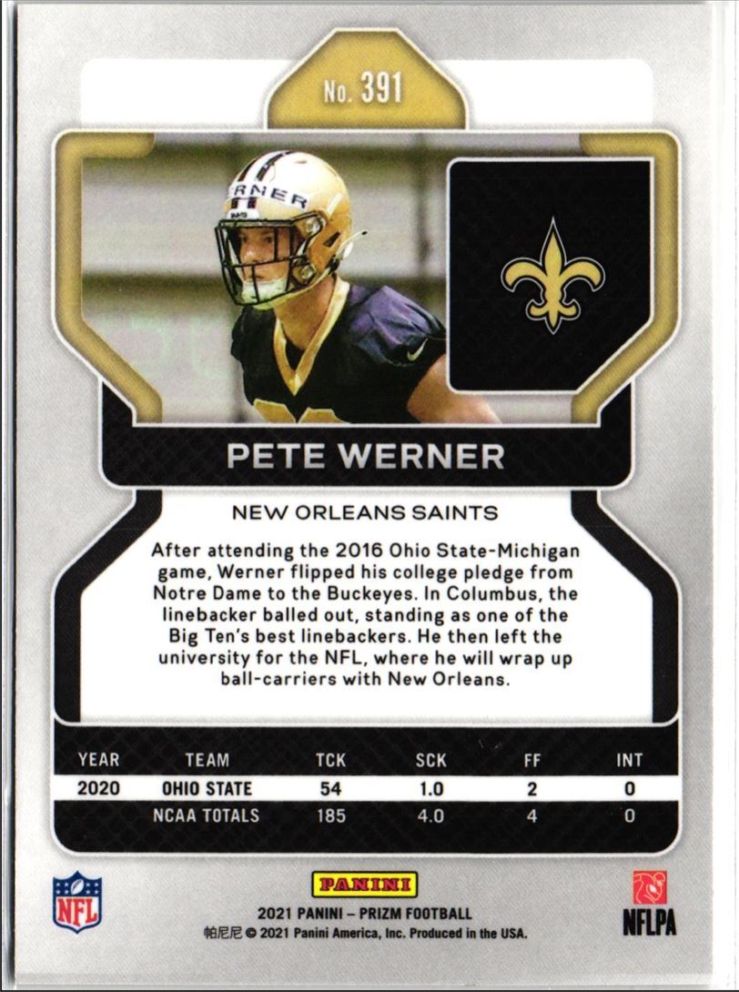 2021 Panini Prizm Pete Werner