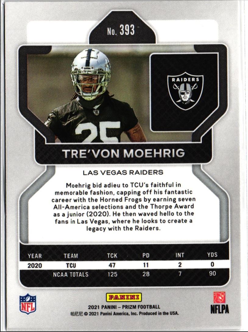 2021 Panini Prizm Tre'von Moehrig