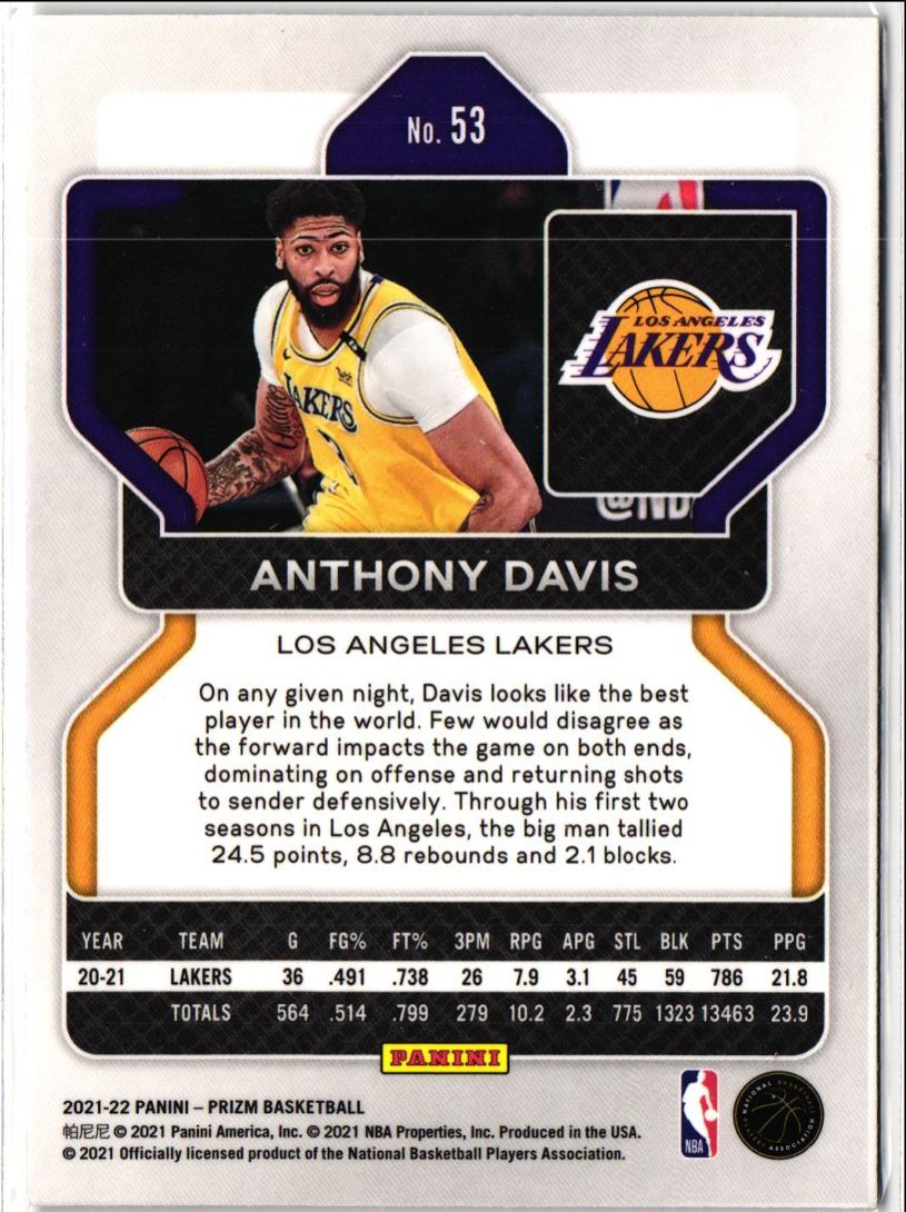 2021 Panini Prizm Anthony Davis