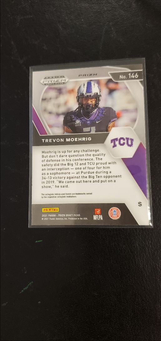 2021 Panini Prizm Collegiate Draft Silver Prizm Trevon Moehrig