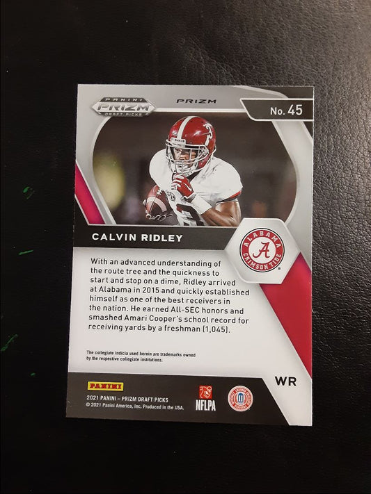 2021 Panini Prizm Collegiate Draft Silver Prizm Calvin Ridley