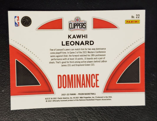 2021 Panini Prizm Dominance Kawhi Leonard