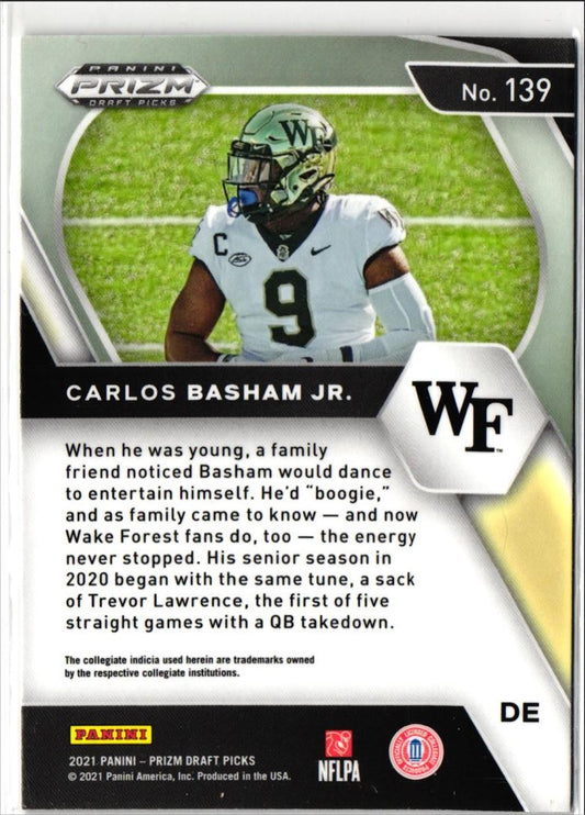 2021 Panini Prizm Draft Picks Carlos Basham Jr.