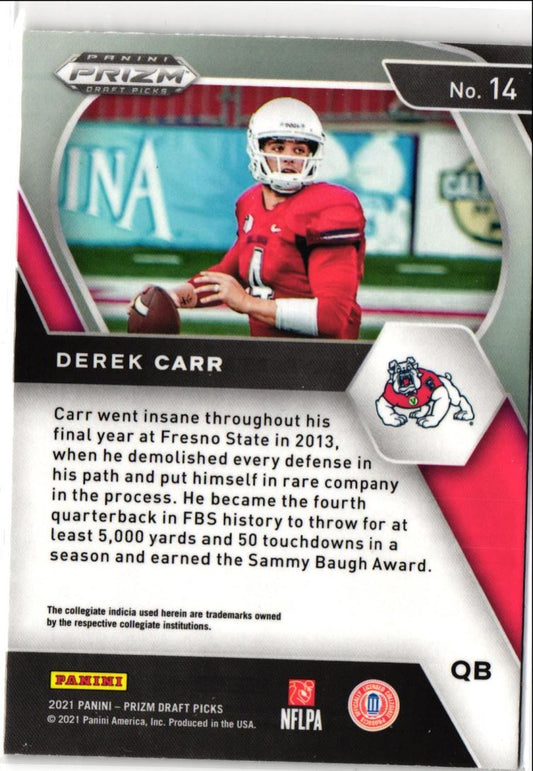 2021 Panini Prizm Draft Picks Derek Carr