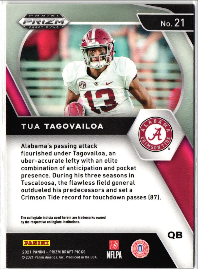 2021 Panini Prizm Draft Picks Tua Tagovailoa