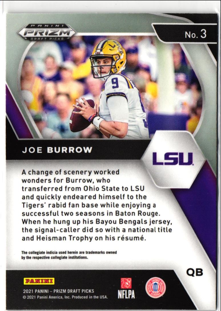 2021 Panini Prizm Draft Picks Joe Burrow