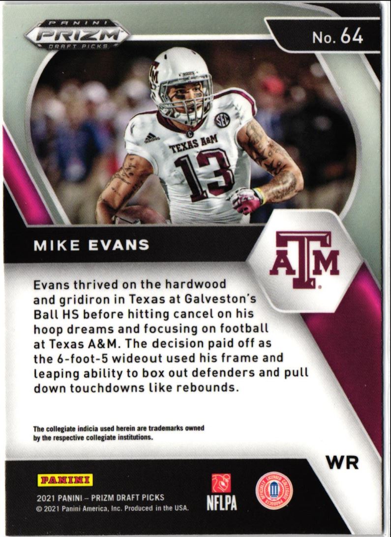 2021 Panini Prizm Draft Picks Mike Evans