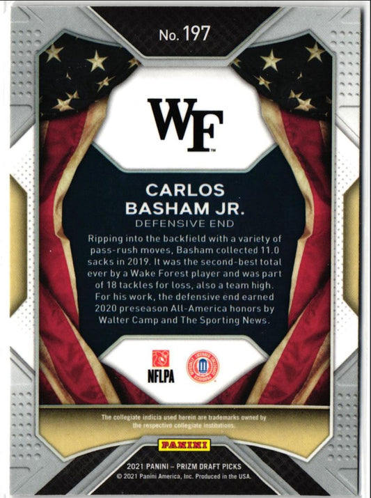 2021 Panini Prizm Draft Picks All-Americans Carlos Basham Jr.