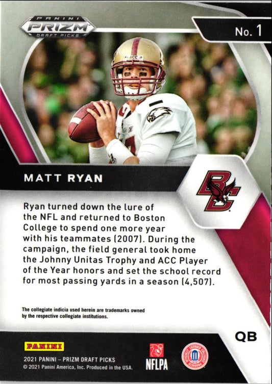 2021 Panini Prizm Draft Picks Collegiate Matt Ryan