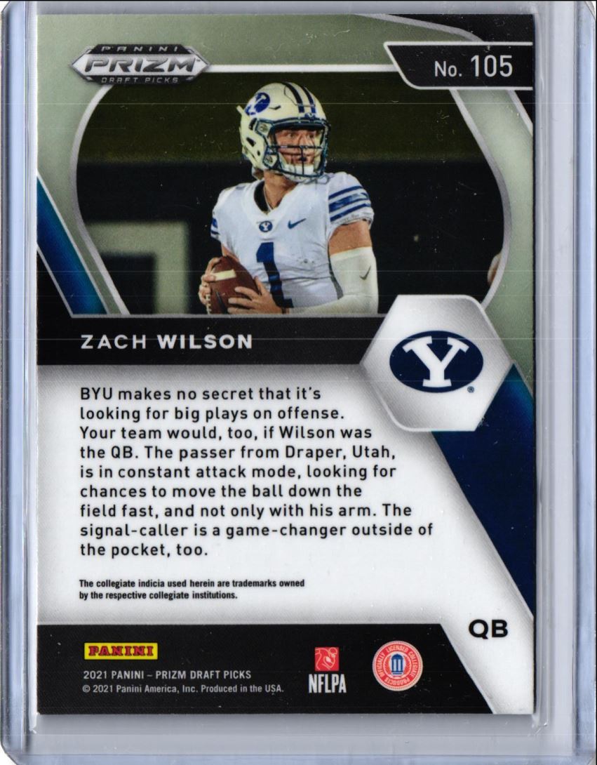 2021 Panini Prizm Draft Picks Collegiate Zach Wilson