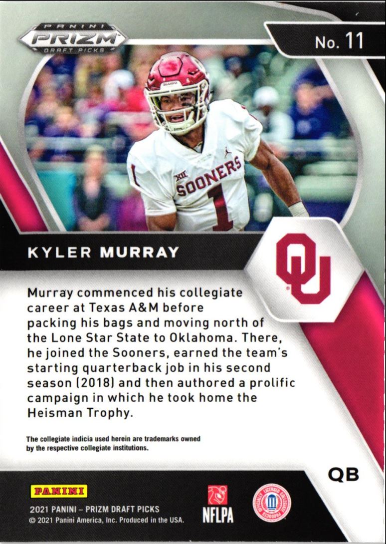 2021 Panini Prizm Draft Picks Collegiate Kyler Murray