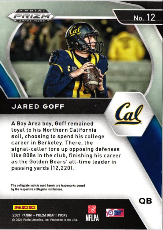 2021 Panini Prizm Draft Picks Collegiate Jared Goff