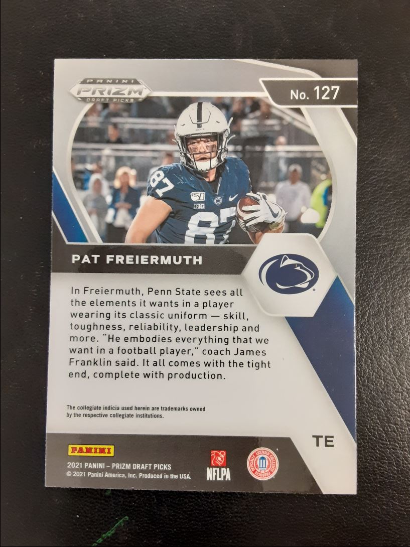 2021 Panini Prizm Draft Picks Collegiate Pat Freiermuth