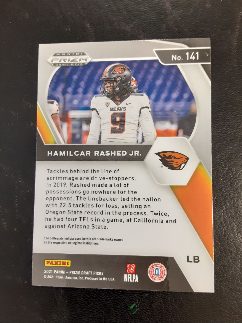 2021 Panini Prizm Draft Picks Collegiate Hamilcar Rashed Jr.