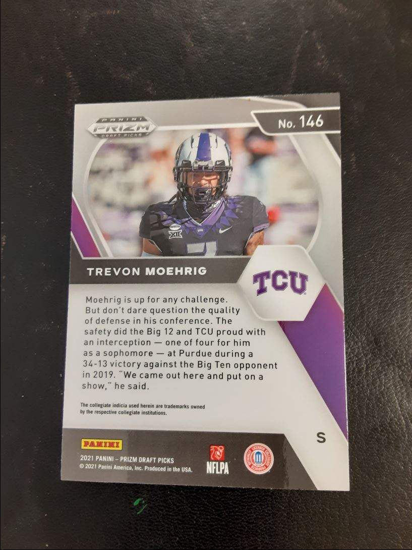 2021 Panini Prizm Draft Picks Collegiate Trevon Moehrig