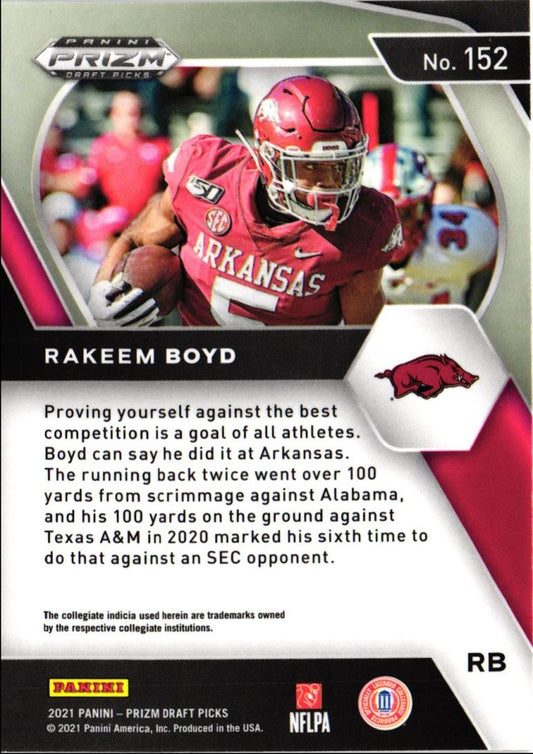 2021 Panini Prizm Draft Picks Collegiate Rakeem Boyd