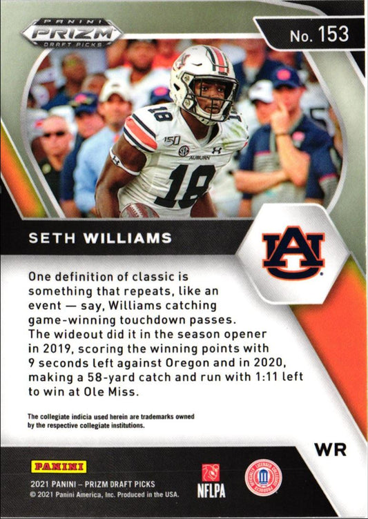 2021 Panini Prizm Draft Picks Collegiate Seth Williams