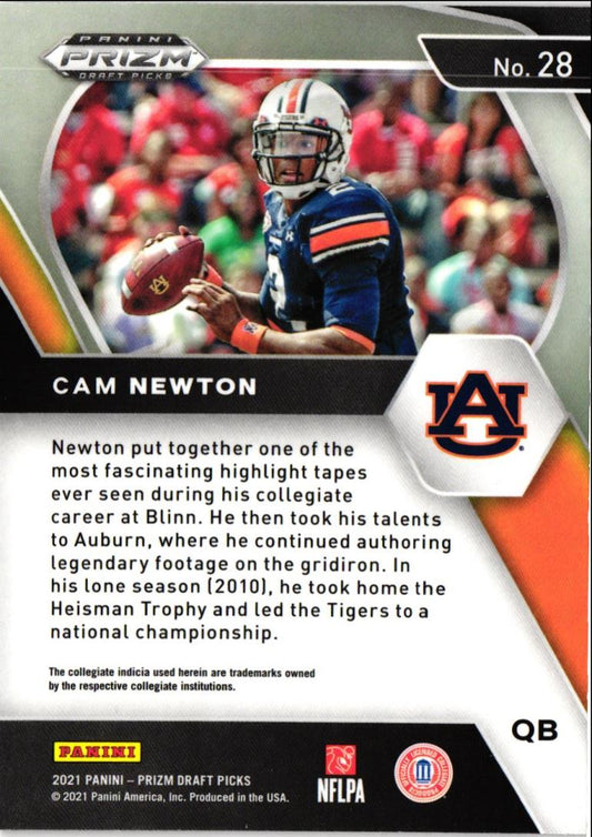 2021 Panini Prizm Draft Picks Collegiate Cam Newton