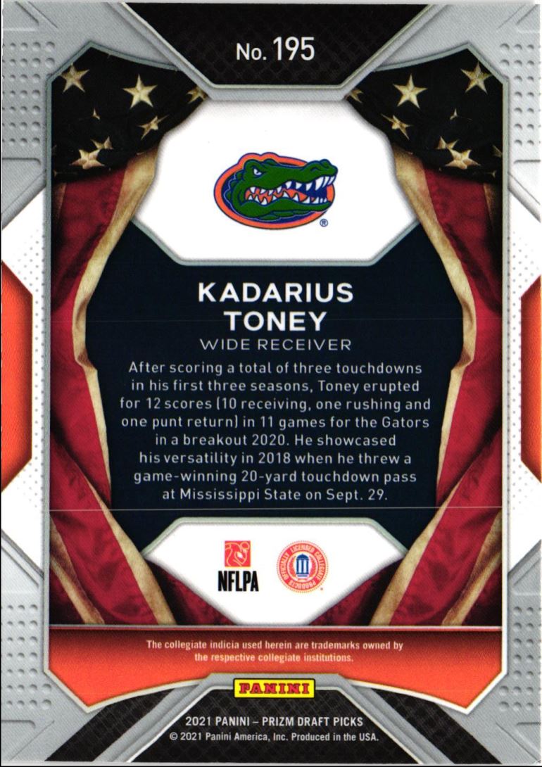 2021 Panini Prizm Draft Picks Collegiate All-Americans Kadarius Toney