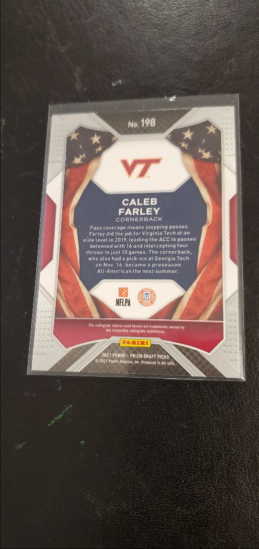 2021 Panini Prizm Draft Picks Collegiate All-Americans Caleb Farley