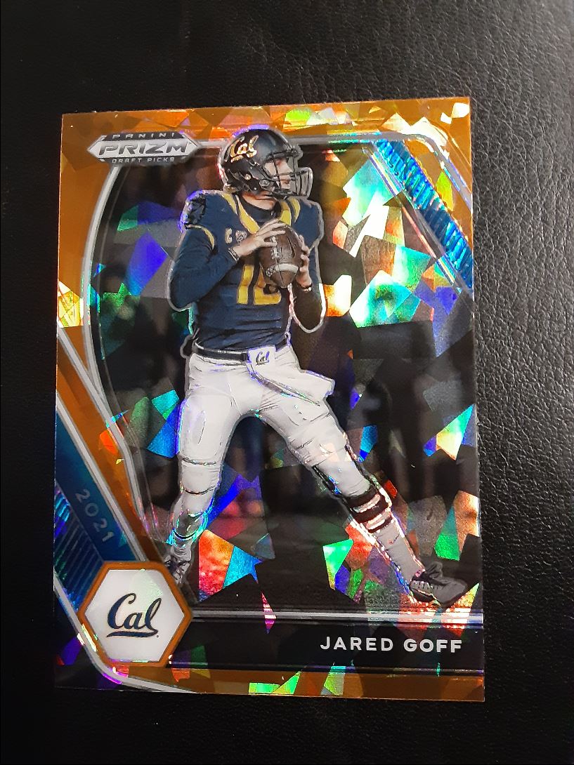 2021 Panini Prizm Draft Picks Collegiate Orange Cracked Ice Jared Goff