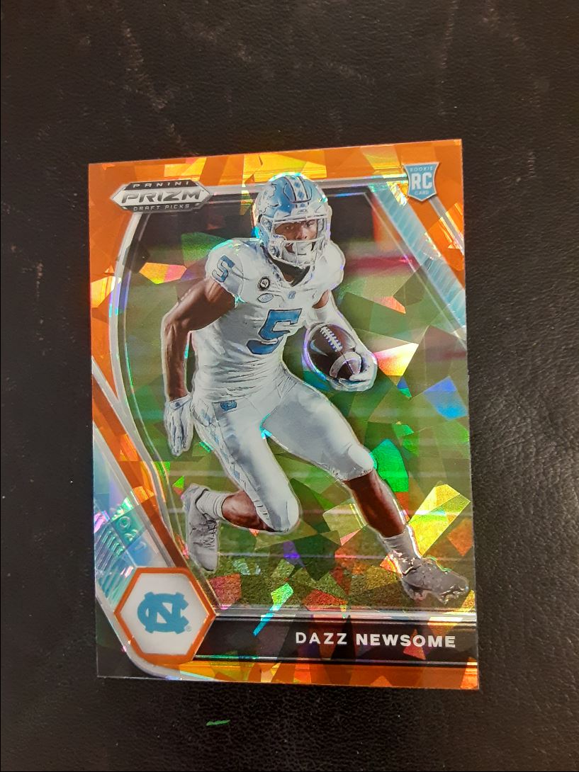 2021 Panini Prizm Draft Picks Collegiate Orange Cracked Ice Dazz Newsome