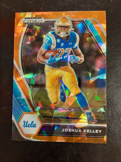 2021 Panini Prizm Draft Picks Collegiate Orange Cracked Ice Joshua Kelley